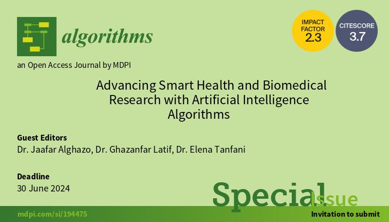 Special issue in Algorithms (MDPI) open for submissions