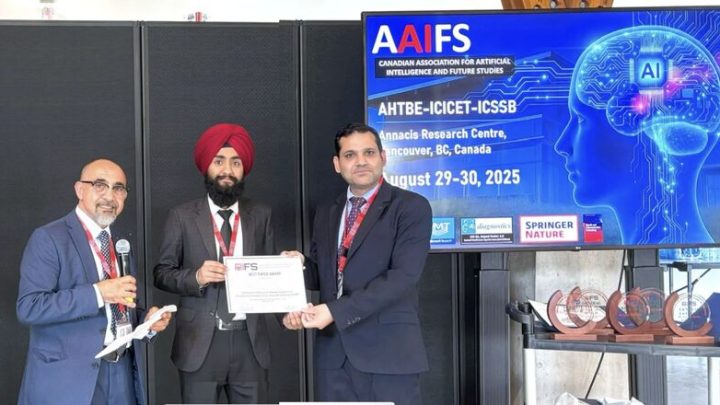 Gursahib Singh receives the AAIFS Best Student Paper Award