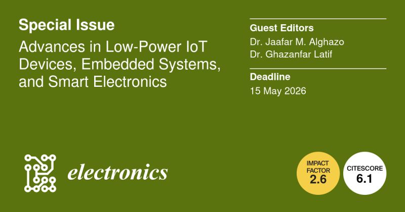 Special issue in Electronics (MDPI) open for submissions