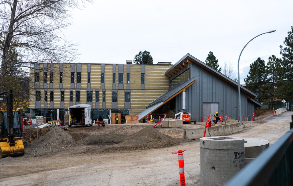 Construction continues on Thompson Rivers University's new Indigenous Centre, 19 October 2026 (photo: Charles Rankin / The Omega)