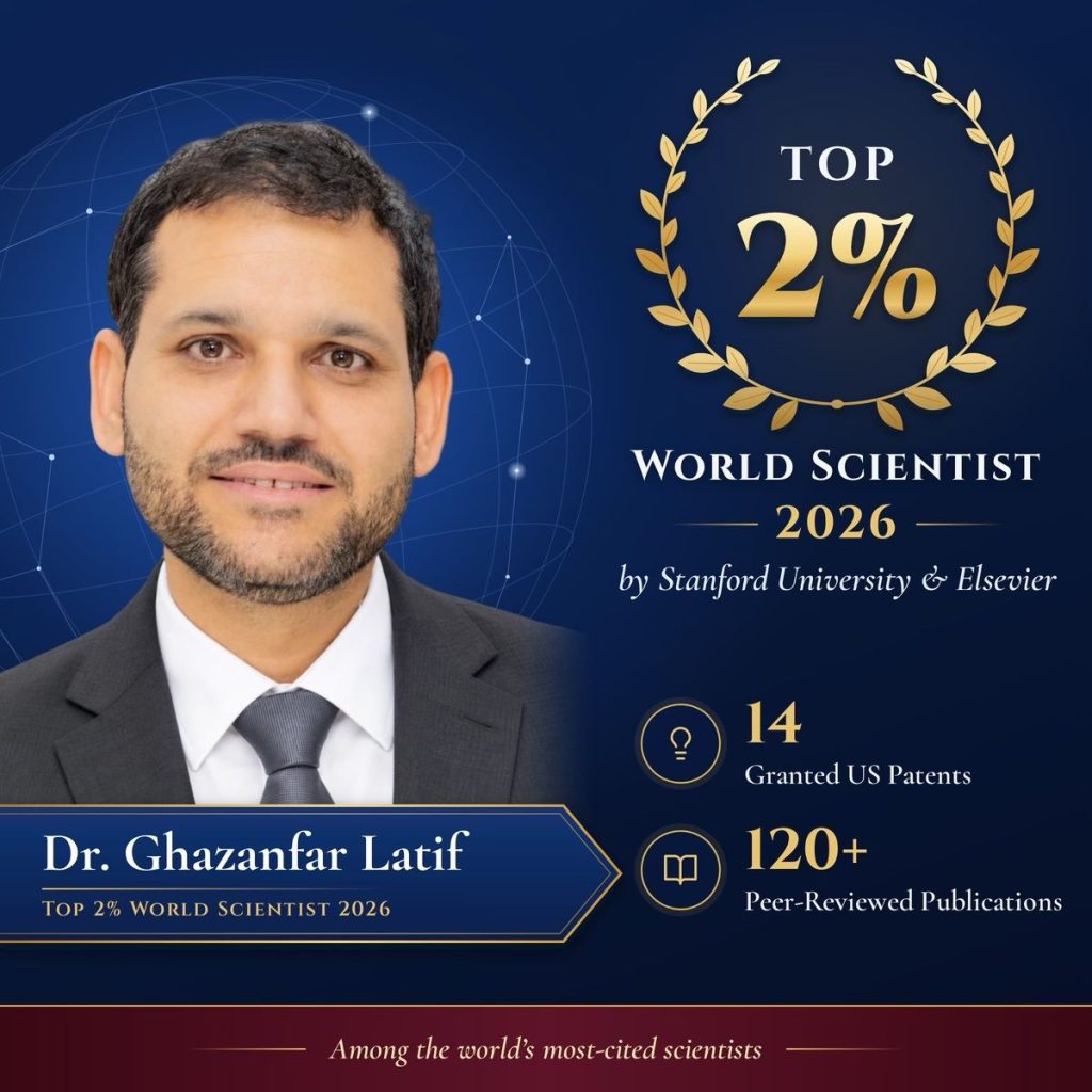 Dr. Ghazanfar Latif, Top 2% World Scientist 2026 by Stanford University and Elsevier